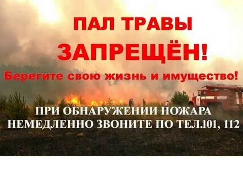 Возгорание сухой травы