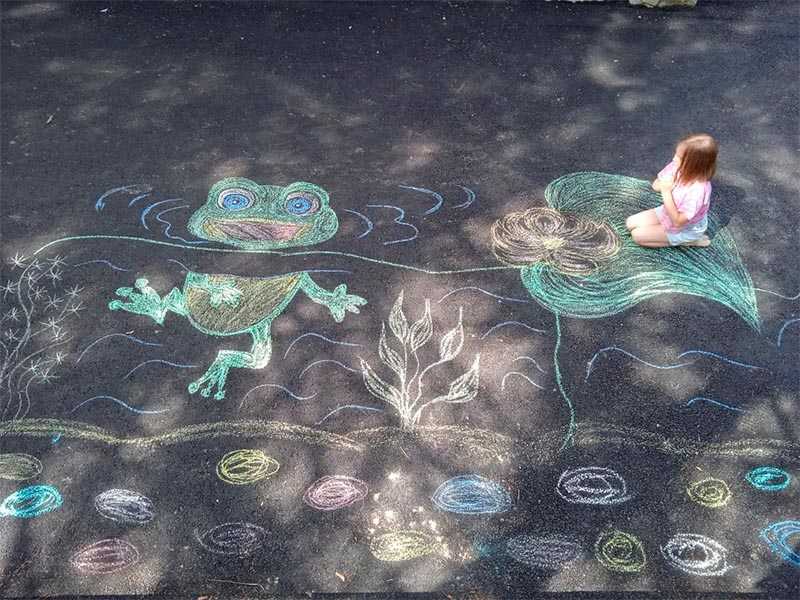  Арт-акция рисования на асфальте 