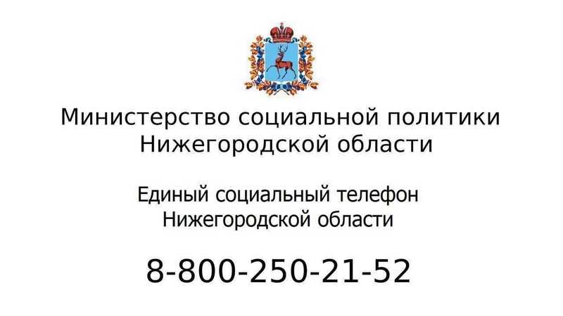 Единый социальный номер Нижегородской области 