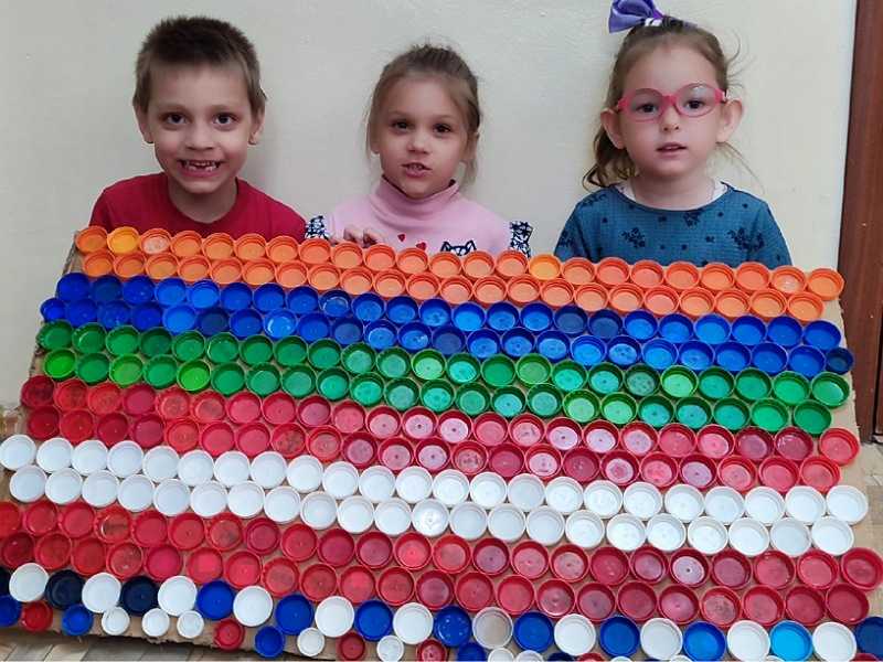 Массажный коврик из бросового материала
